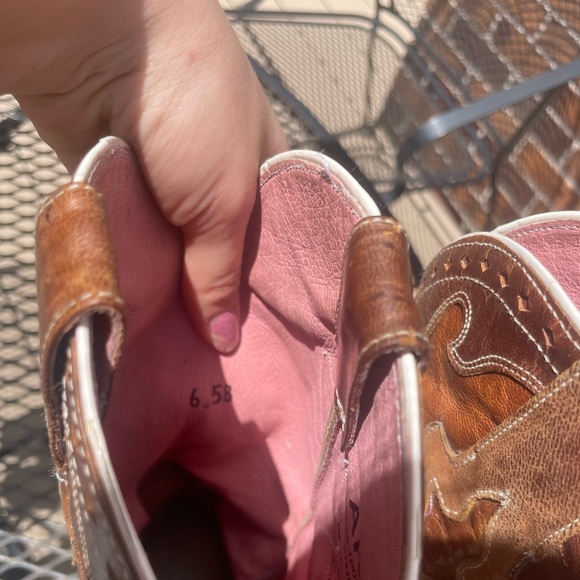 Tall Ariat Cowboy Women’s Brown Square Toe Boots Style 10048714 Size 6.5 - Picture 8 of 8